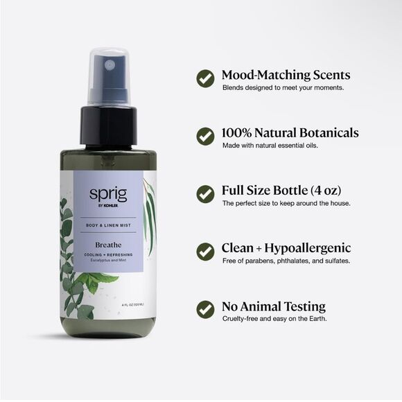 Sprig by Kohler Breathe Linen & Body Mist - Picture 3 of 5